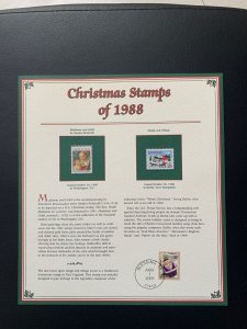 Christmas Stamps of the United States 1988 Collector Panel PCS Uncanceled