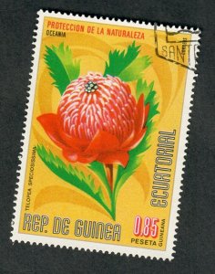 Equatorial Guinea Australian Flower used CTO single