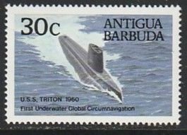 1987 Antigua - Sc 1027 - MNH VF - 1 single - Submarine