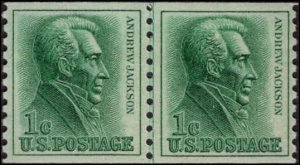 US #1225a ANDREW JACKSON MNH LINE PAIR