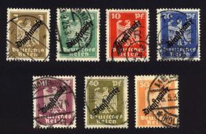 Germany Scott Sc# O53-O59  German Eagle Officials set used