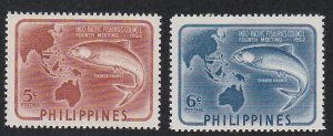 Philippines # 578-579, Milk Fish & Map, Mint LH, 1/3 Cat.