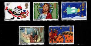 Great Britain Scott 960-964 MNH** Christmas set 1981