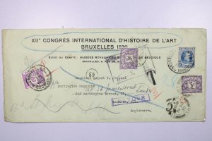 Belgium 1930 Cover to England / Refused / Dues - L39351