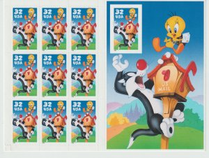 U.S.  Scott# 3205 1998 Sylvester and Tweety MNH S/S IMP