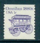 1897 1c Omnibus Fine MNH Dry Gum