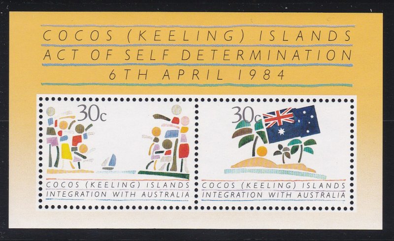 Cocos Islands # 125, Act of Self Declaration, NH, 1/2 Cat.