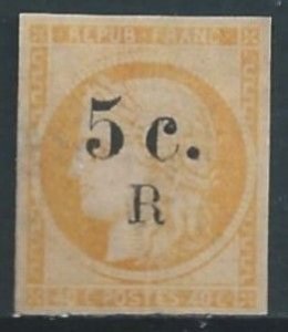 Reunion #6 Mint No Gum 40c Fr. Cols. Ceres Issue Surcharged