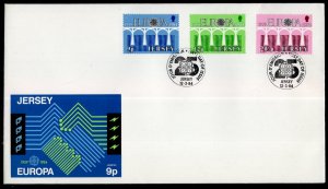 Jersey 326-328 Europa U/A FDC