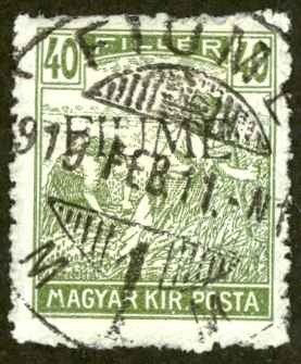 Fiume Sc# 12a Used (a) 1918 40f Hungary Overprint
