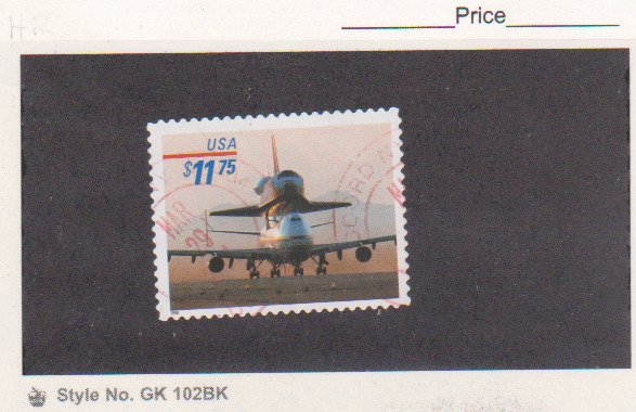 1998 Scott # 3262 $11.75 PIGGYBACK SPACE SHUTTLE  HANDSTAMPED CANCEL F/V FINE