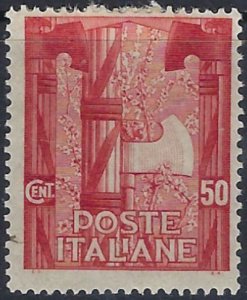 Italy 161 MH 1923 issue, some gum missing from hinge removal, stain on front