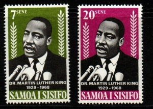 SAMOA SG313/4 1968  MARTIN LUTHER KING  MNH