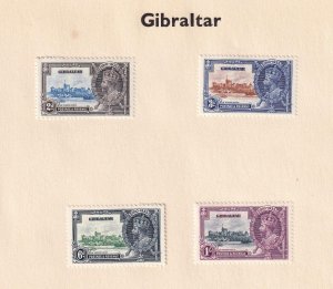 GIBRALTAR Sct # 100-103 VF-MVLH/MNH KGV 1935 SILVER JUBILEES