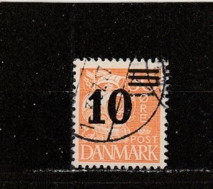 Denmark  Scott#  245  Used  (1934 Surcharged)
