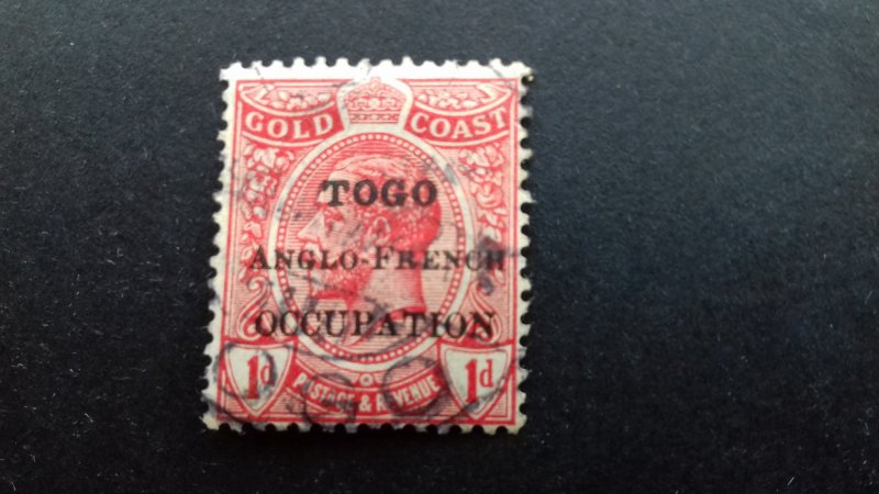 Togo 1915 Gold Coast Postage Stamps Overprinted Locally - OCCUPATION   Used