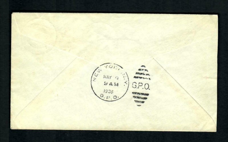 Lot 4 Germany to U.S.A. cover 1936 Via L.Z. 129  Zeppelin Luftpost Nordamerika