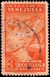 Venezuela #341, Incomplete Set, Key Value, 1938, Used