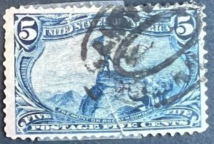 Scott#: 288 - Trans-Miss Issue 5¢ 1898 BEP used single stamp - Lot 3