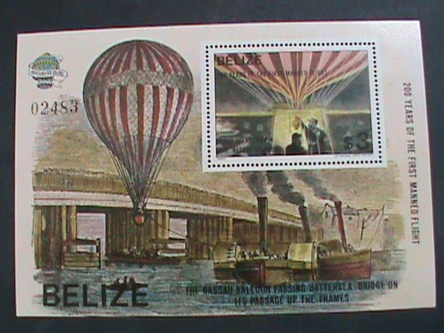 BELIZE-1983   SC # 678  BICENTENARY OF THE FIRST MANNED FLIGHT-   MNH S/S VF