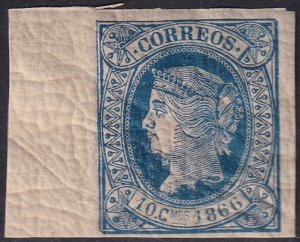 Cuba 1866 Sc 24 MNH** margin single wrinkled