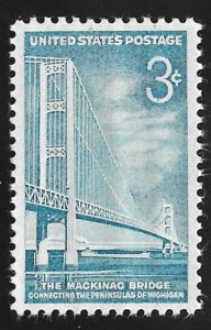 1109 3 cents Mackinac Bridge (1958) Stamp Mint OG NH EGRADED VF 83