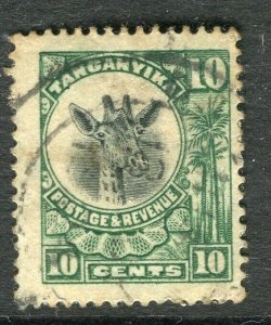 TANGANYIKA; 1922-24 early GV Giraffe issue fine used Shade of 10c. value