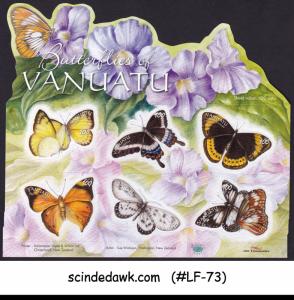 VANUATU - 2010 BUTTERFLIES of VANUATU BUTTERFLY M/S MNH self-adhesive