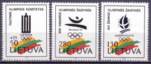 Lithuania. 1992. 496-98. Olympic Committee. MLH.