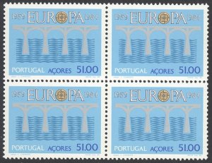 Portugal Azores Sc# 344 MNH block/4 1984 Europa