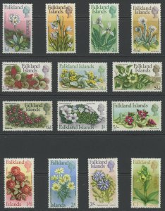 Falkland Islands 166-79 ** mint NH flower complete set (2211 2)