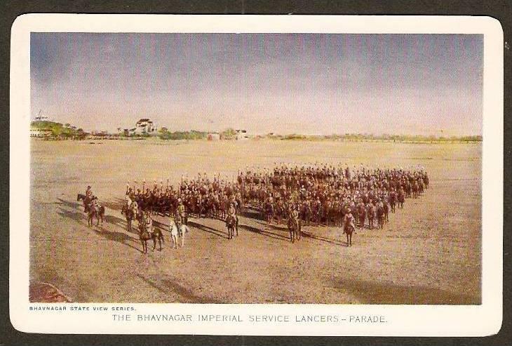 India THE IMPERIAL SERVICE LANCERS PARADE- Bhavnagar State Vintage Series Vie...