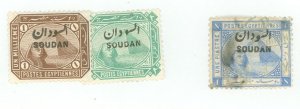 Sudan #1/2/5 Unused Single