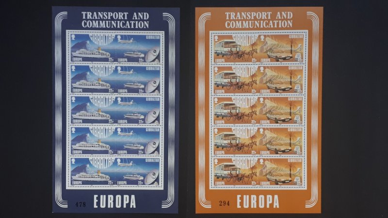 Europa CEPT - Gibraltar 1988. ** MNH 5x complete set in 2 sheets