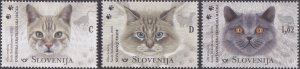 Slovenia 2020 MNH Stamps Scott 1403-1405 Animals Cats