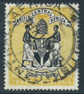 British Central Africa, Sc #27, 3sh Used