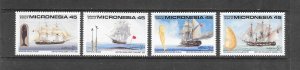 WHALES - MICRONESIA #110-13  WHALING INDUSTRY  MNH