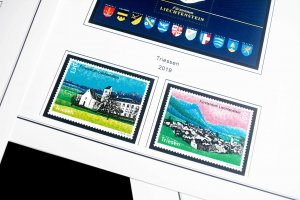 COLOR PRINTED LIECHTENSTEIN 2011-2020 STAMP ALBUM PAGES (66 illustrated pages)