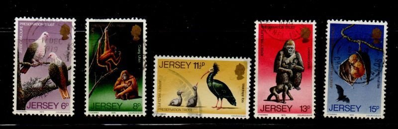 Jersey Sc 217-221 1979 Wildlife stamp set used