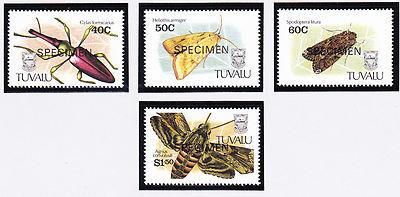 Tuvalu 1991 Insects Specimens MNH