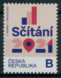 Czech Republic 2021 MNH Definitives Stamps Census 1v Set