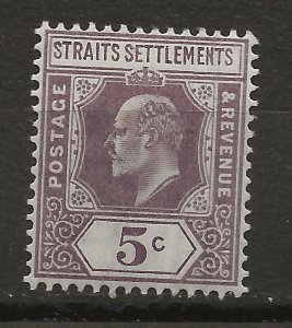 Straits Settlements 113 SG 130 MLH VF 1906 SCV $30.00 (jr)