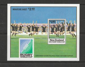 New Zealand 1991 World cup Rugby MS UM/MNH SG MS1627