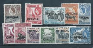 Tanganyika, O1-O11 (11v), Official Singles,**MNH**