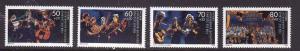 Germany-Sc#9NB257-60-unused NH occupation semi-postal set-Music-1988-
