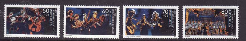 Germany-Sc#9NB257-60-unused NH occupation semi-postal set-Music-1988-