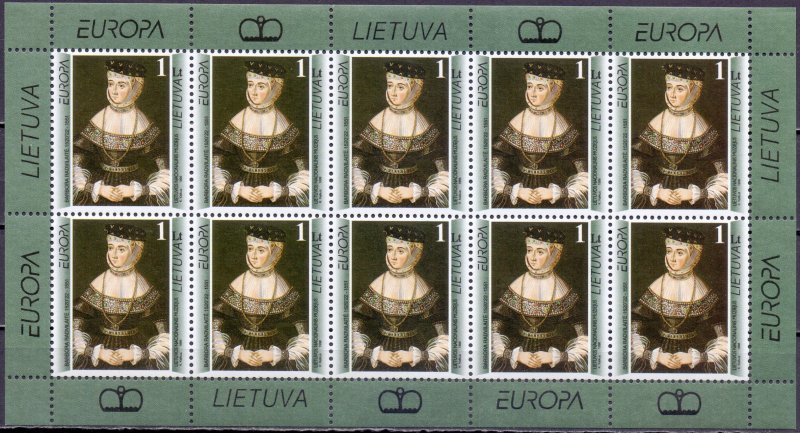 Lithuania. 1996. CLB 608. picture of Europe. MNH.