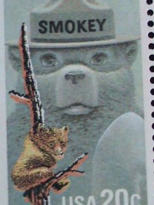 ​UNITED STATES -1984 SC#2096  SMOKEY BEAR -MNH PLATE  BLOCK OF 4 VF