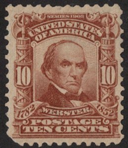 US #307 SCV $55.00 VF/XF mint hinged, well centered stamp, lovely color,  SCV...