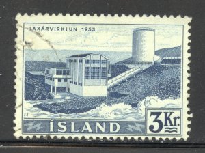 Iceland Scott 295 UH - 1956 3k Laxar Power Plant - SCV $1.20